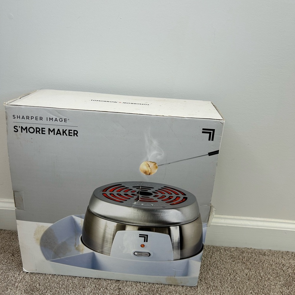 Sharper Image Stainless Steel S'more Maker with Red Grill Accents